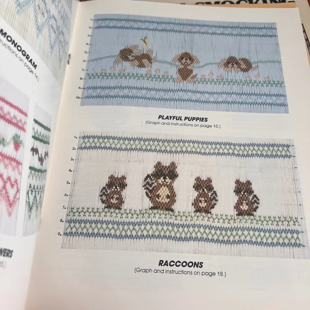 Vtg Smocking Crochet Pattern Book Lot of 5 English Heirloom Sewing Designs 5pc